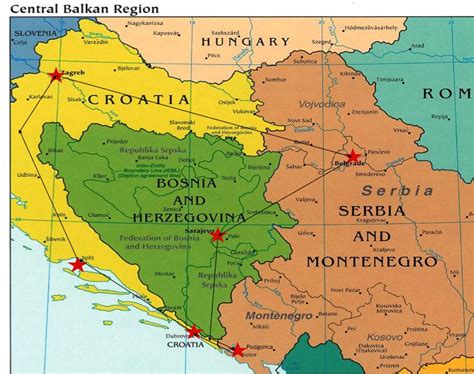 map of montenegro and croatia.